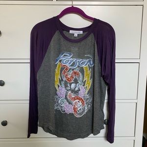 Daydreamer Poison Band World Tour Graphic Raglan Tee